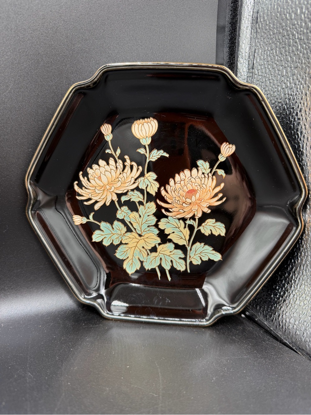 VTG 1970s Andrea by Sadek Made In Japan Chrysanthemum Decorated Plate
